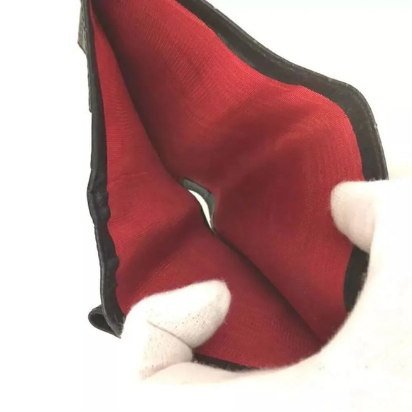 Gucci Black Leather Horseshoe Logo Bifold Wallet Unisex - Picture 4 of 8